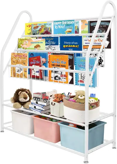 Metal Bookshelf Kids Bookshelf Freestanding Bookshelf, View more