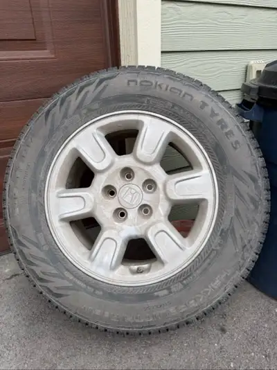 Nokian Hakkapeliitta R5 SUV 245/65 R17 very little wear more than 80% remaining Mounted on Honda Rid...