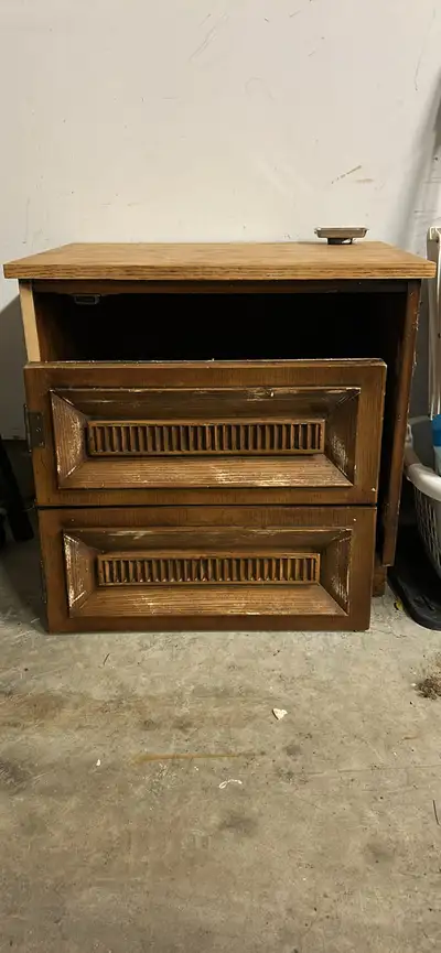Vintage Wooden Nightstand, View more