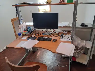 Highly adjustable desk, View more