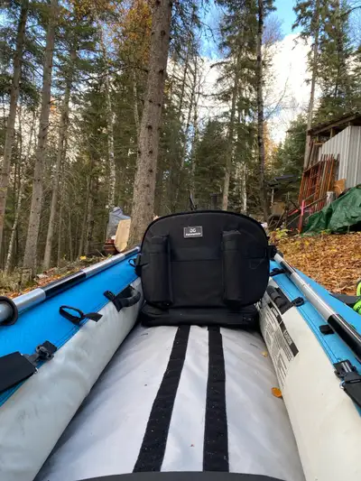 Selling an Aquaglide Chinook 120 two-person kayak including paddels and carrying roller, a fantastic...