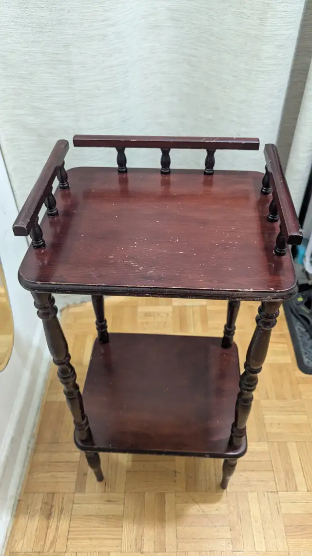 Vintage Telephone Table Display Plinth Stand Table Wood Side Sta in Other Tables in City of Toronto - Image 4