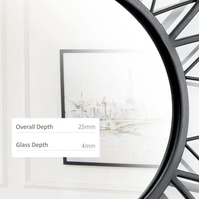31" x 31" Modern Flower Wall Mirror, Decorative Mirror for Livin in Home Décor & Accents in Markham / York Region - Image 6