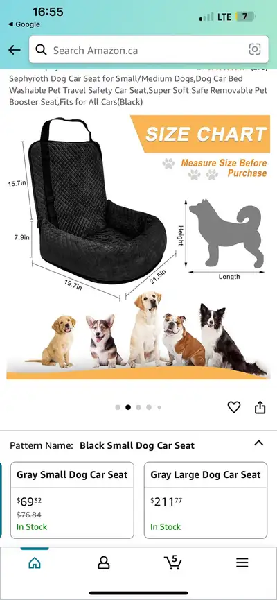 3 Dog car seats, View more