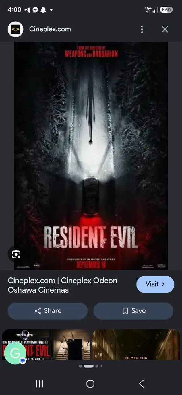 resident evil movie?