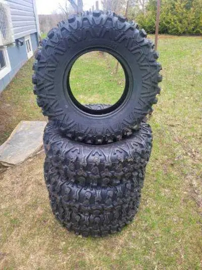 New, never on rims. Amour 30x10x14 radials. $1000 OBO Text 613 885 9280