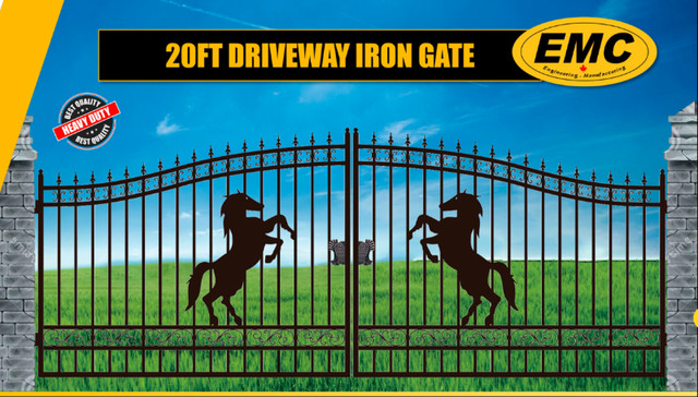 "Artwork Horse" Dual Swing Iron Gate 20ft in Other in Kitchener / Waterloo - Image 4