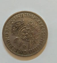 1947  Florin Two Shilling Coin, Great Britain