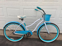 Supercycle "Classic Cruiser" Blue and White Bicycle