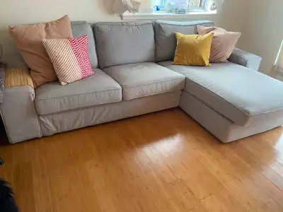 3 seat sofa with chaise - ikea kivik, View more