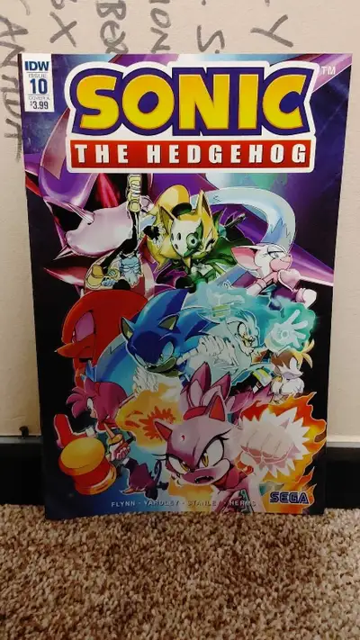 IDW Sonic The Hedgehog Comic #10A Adam Bryce Thomas Cover 2018. Very fine with slight discoloration...