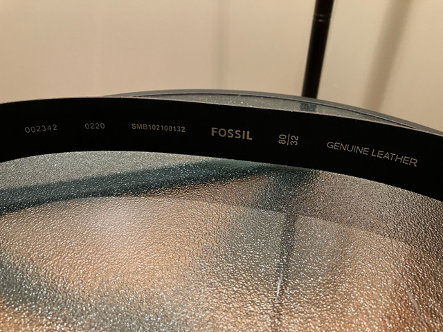 NEW Fossil genuine leather black belt 80/32 dans Hommes  à Ville de Montréal - Image 3
