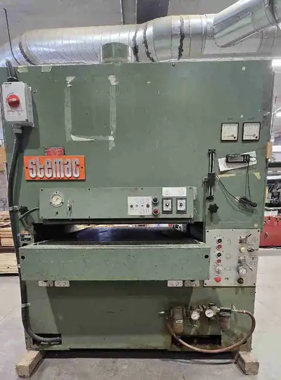 Older used 36" 2 head sander,reasonable condition, slight maintenance needed on tracking system, min...