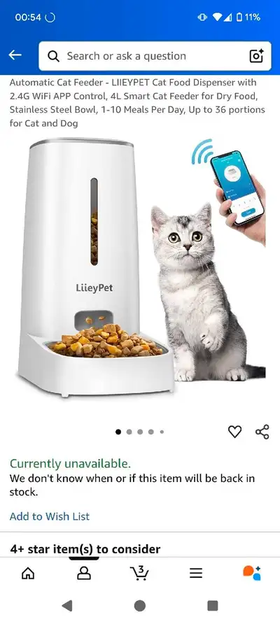 LIIEYPET automatic cat feeder, View more