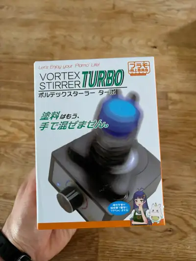 Vortex Stirrer TURBO s a mixer exclusively for plastic model paint that can rotate the paint at high...