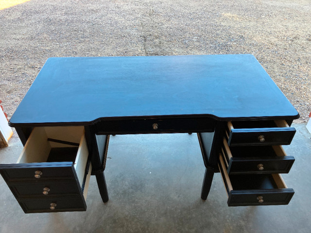 Dark Stained Office Set in Desks in Winnipeg - Image 2