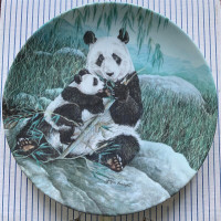 Collector Plate - A Mother's Care - Panda Bear