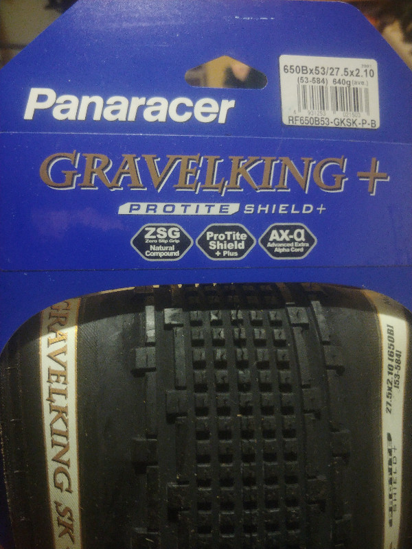 Panaracer gravelking SK + 650bx53/27.5x 2.10 tires in Frames & Parts in Kitchener / Waterloo