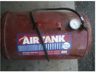 Mowest portable air tank, max pressure 125 psi. That's a deal!