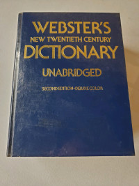 Dictionary,Webster' New Twentieth Century Dictionary Unabridged 