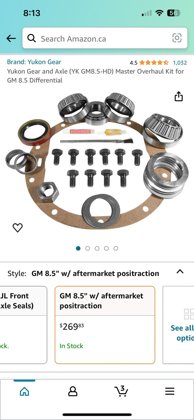 Gm 8.5 axle bearing kit in Transmission & Drivetrain in Cambridge - Image 3