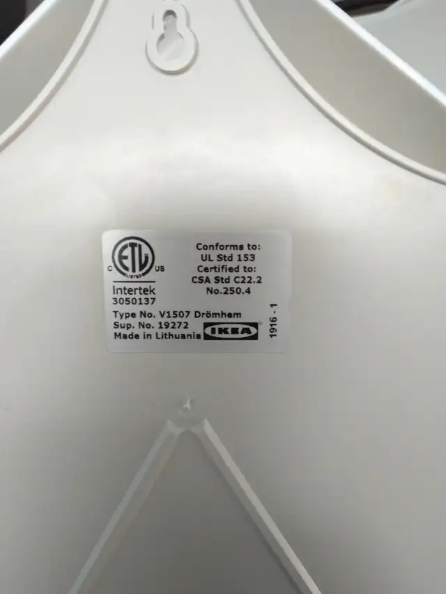 Ikea Kids House Wall Lamp White with Orange cord in Indoor Lighting & Fans in Oakville / Halton Region - Image 7