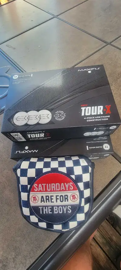 Golf Balls And Putter Headcover , View more