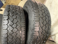 Two 31x10.50R15 Goodyear Wrangler All Terrain 15” tires DEEP TRE