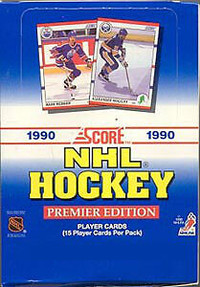 1990-91 SCORE hockey .... AMERICAN version .... BOX … 36 packs
