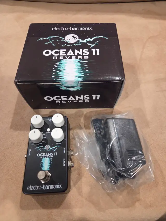 Electro Harmonix Oceans 11 Reverb Effects Pedal with power. $180 in Amps & Pedals in Mississauga / Peel Region - Image 2