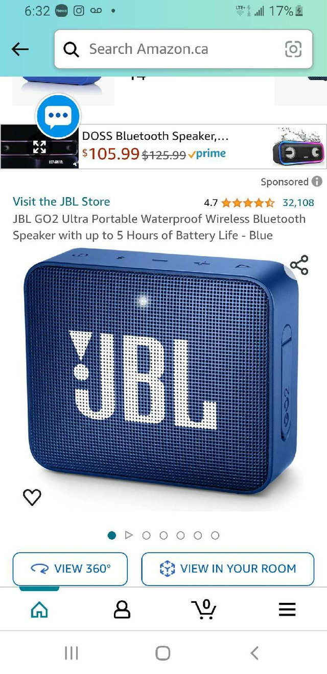 JBL waterproof speaker in General Electronics in Prince George