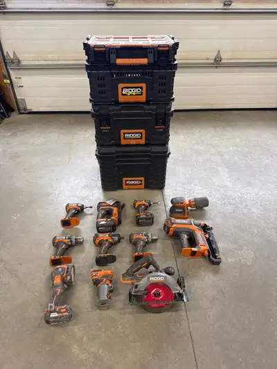 ridgid tool boxes and tools, View more
