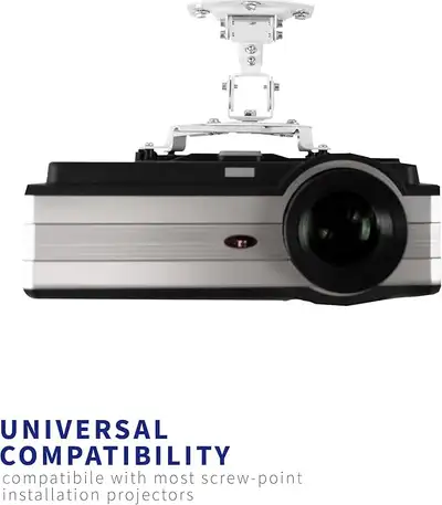 Adjustable Ceiling Projector Mount – White, View more