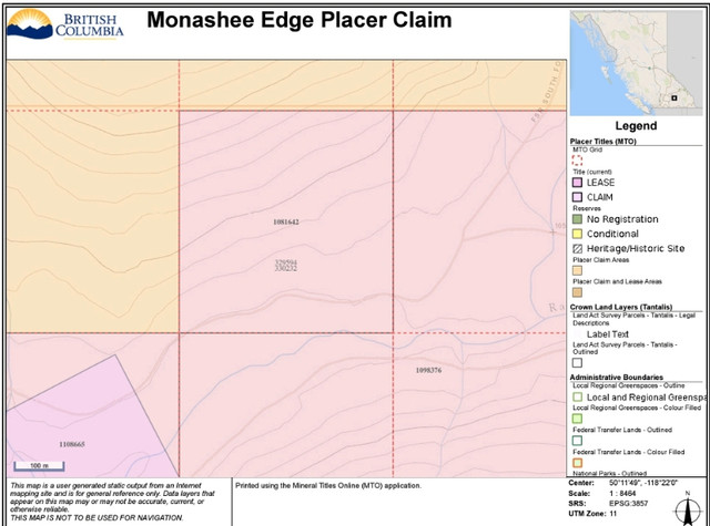 Monashee Edge Placer Gold Claim in Land for Sale in Vernon - Image 3