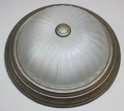 Flush Mount Ceiling Light – Frosted Glass Dome, View more