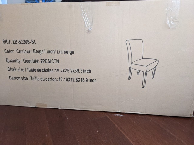 Biege linen chairs in Chairs & Recliners in Mississauga / Peel Region
