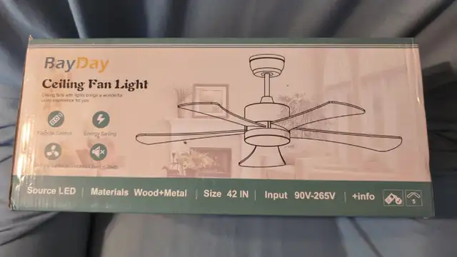 NEW 42 Inch Ceiling Fan w/ Dimmable Lights & Remote/APP Control in Indoor Lighting & Fans in Mississauga / Peel Region - Image 7