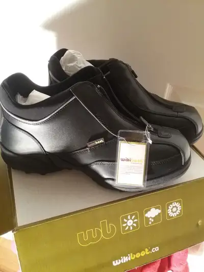 Couvre botte. Unisexe, 9 1/2. Cuir, noir. N, View more