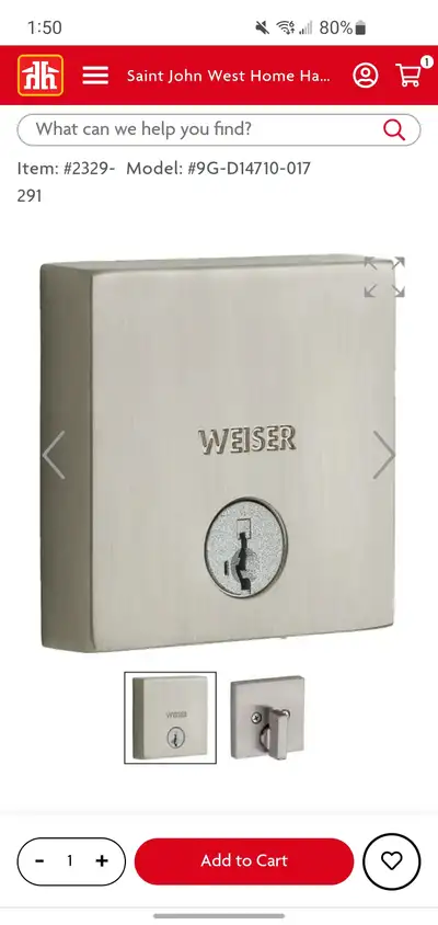 Weiser deadbolt, View more