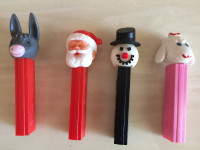 PEZ No Feet,Snowman,Santa,Sheep,Donkey Whistle