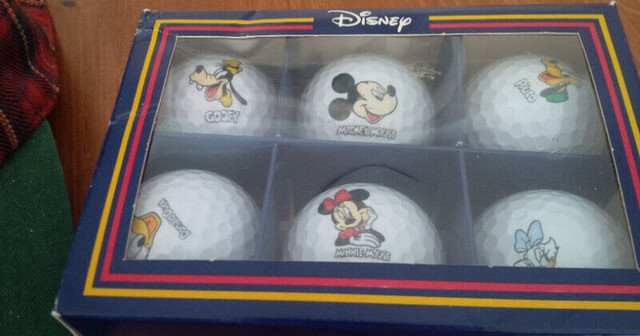Mickey Mouse Hat and 6 Disney Characters on Golf Balls, NIB in Arts & Collectibles in Stratford - Image 4