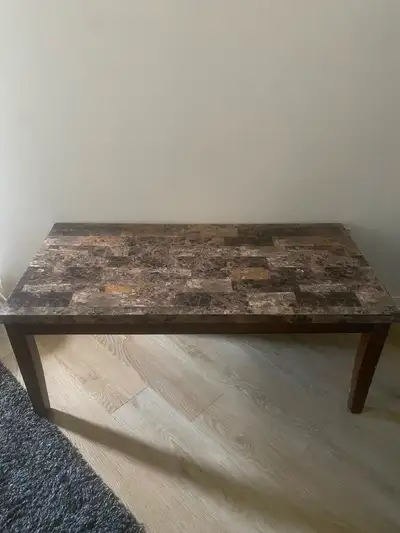 Brown Faux Marble Coffee Table, View more