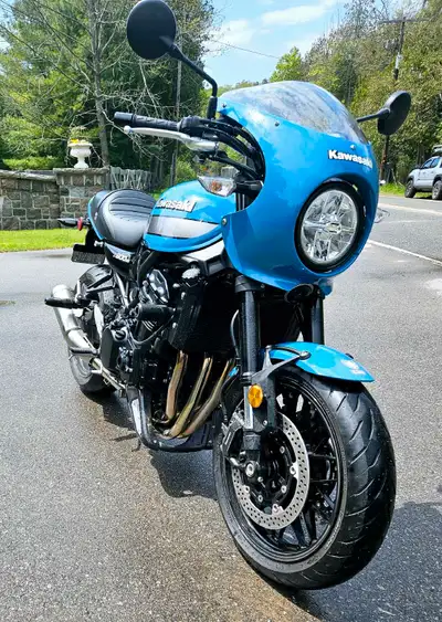 Beautiful retro style motorcycle by, kawasaki Z900RS Cafe with 948 cc inline four cylinder, very smo...