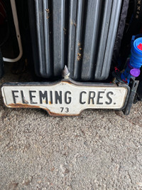 1930's Vintage Street Sign - Fleming Cres