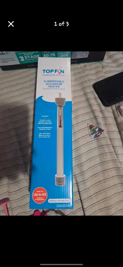 Brand new filter system for 45-75 gallon tank. 70$ price in store is 79.99$ Brand new Heater 40$ Pri...