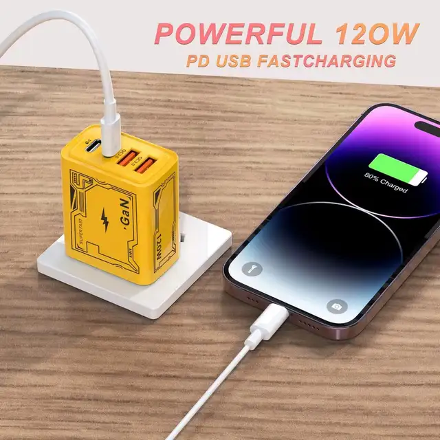 120W Fast Charger with USB-C/Lightning cable in General Electronics in Oshawa / Durham Region - Image 3