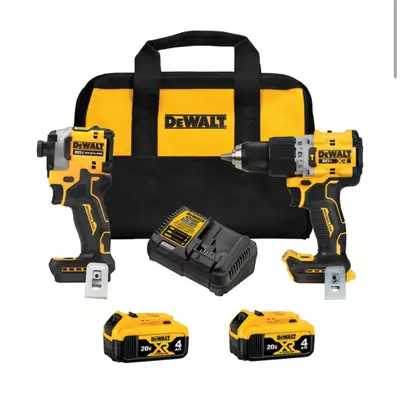DEWALT 20V MAX XR Hammer Drill and ATOMIC Impact Driver Combo Ki, View more