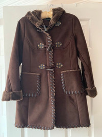 Girl's Suede Coat Brown for Sale