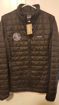 Women's Patagonia nano puff jacket with White Claw embroidery