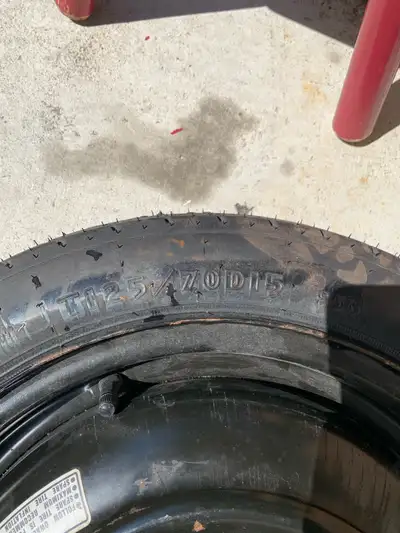 I'm selling Spare Tire T125/70 D15 is a reliable choice for your 01-06 Chrysler Sebring 5 bolt patte...